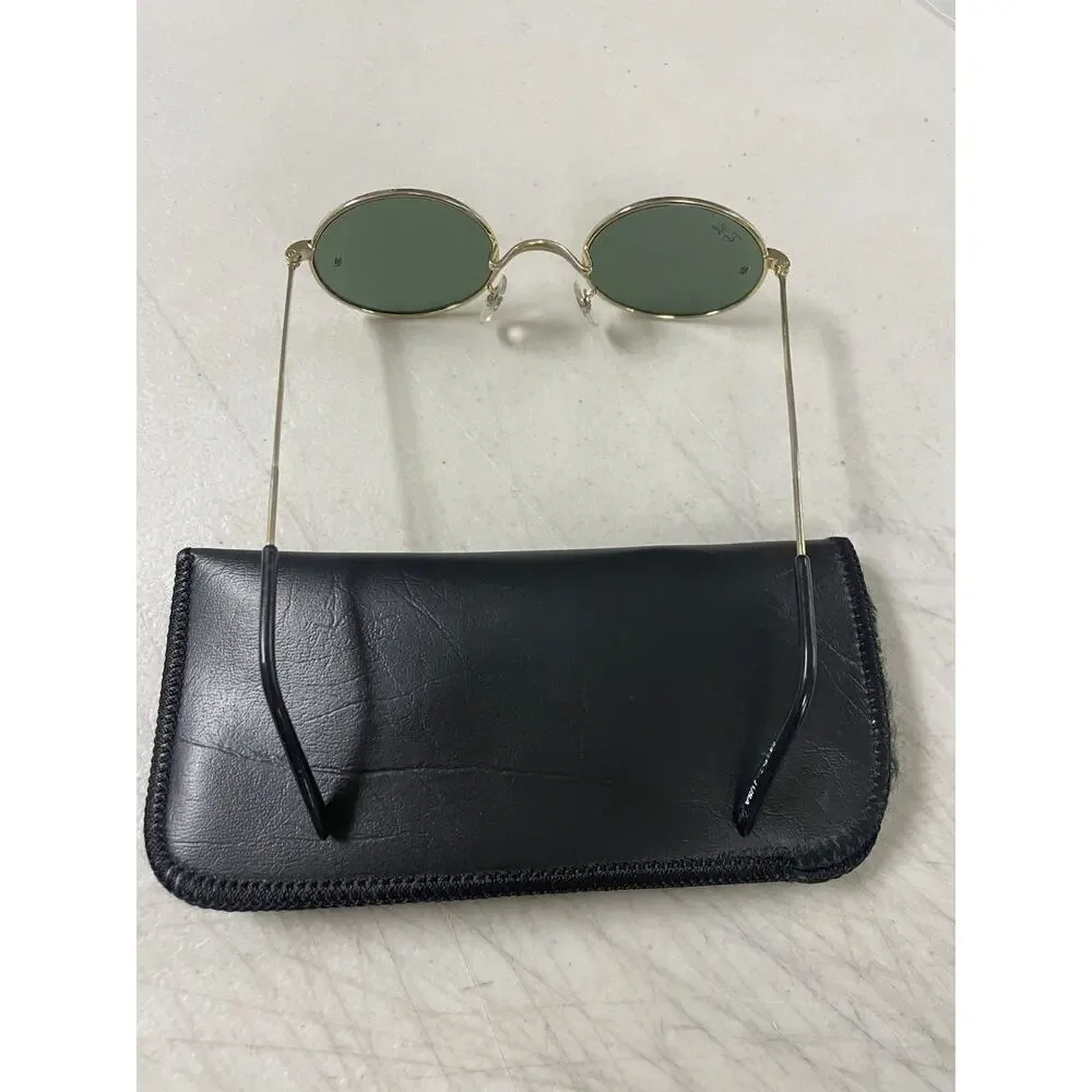Vintage Ray Ban B&L Bolhrom Oval Sunglasses Gold Frame Mens